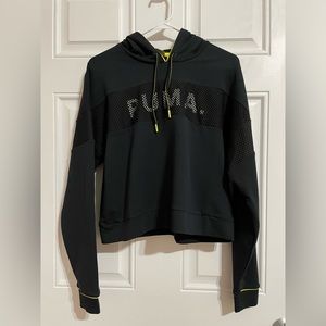 NWOT Puma Cropped Hoodie with mesh detail